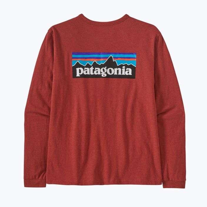 Női trekking póló Patagonia P-6 Logo Responsibili-Tee LS bojtos vörös 6