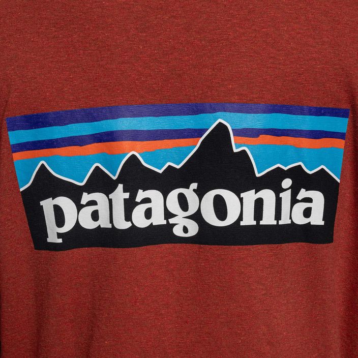 Női trekking póló Patagonia P-6 Logo Responsibili-Tee LS bojtos vörös 4