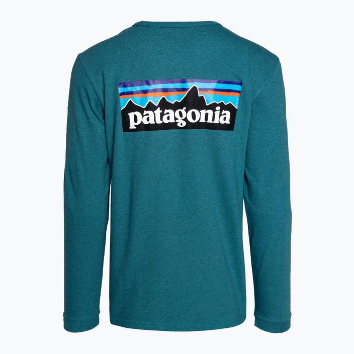 Női trekking hosszú ujjú Patagonia P-6 Logo Responsibili-Tee belay kék 4