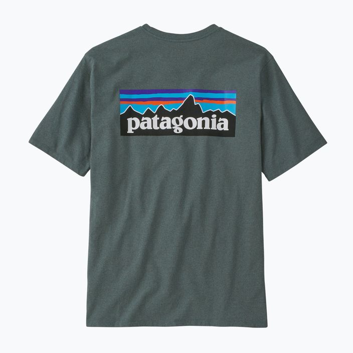 Férfi Patagonia P-6 Logo Responsibili-Tee trekking póló nouveau zöld 4