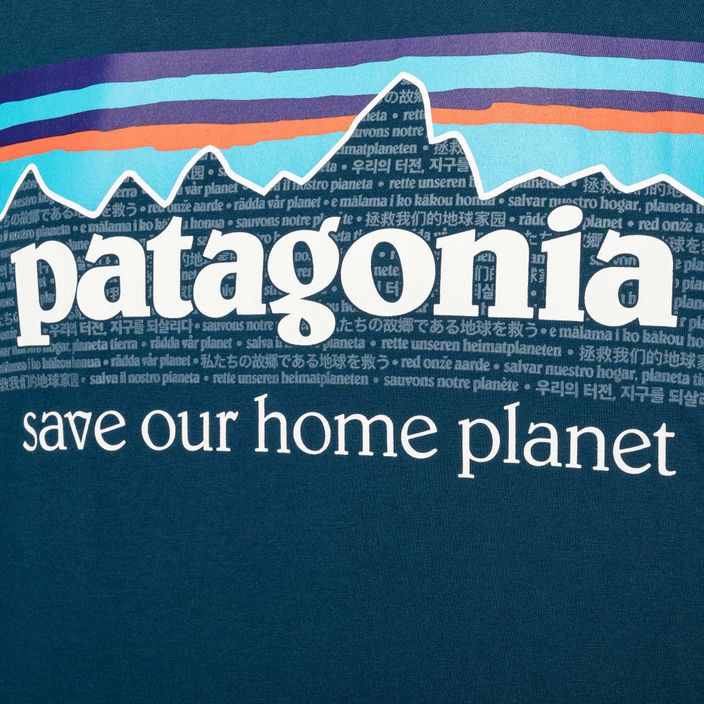 Férfi Patagonia P-6 Mission Organic lagom kék trekking póló 4
