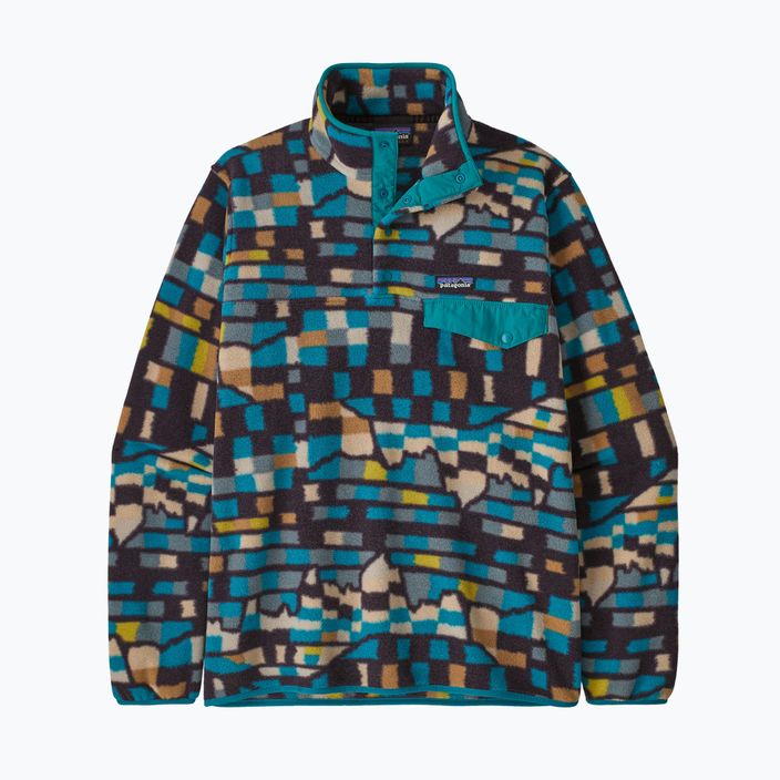 Patagonia férfi fleece pulóver LW Synch Snap-T P/O fitz roy patchwork/belay kék 6