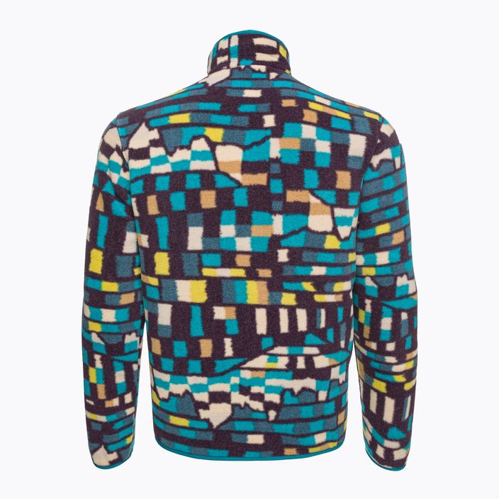 Patagonia férfi fleece pulóver LW Synch Snap-T P/O fitz roy patchwork/belay kék 4