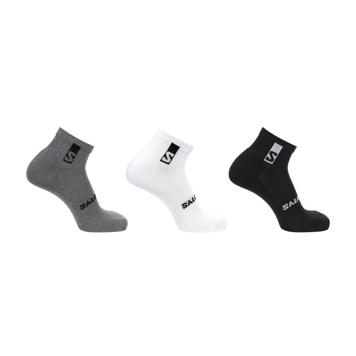 Salomon Everyday Ankle trekking zokni 3 pár fekete/fehér/közép szürke 2