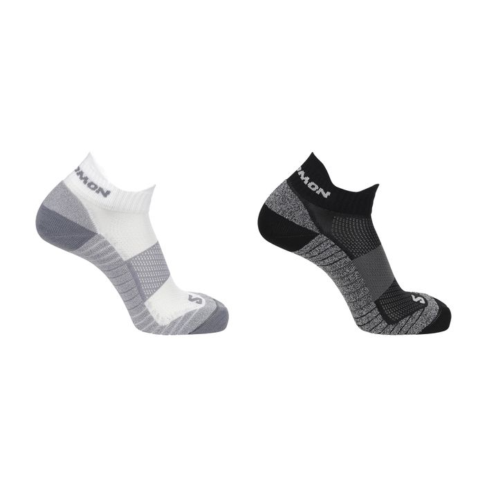Salomon Aero Ankle futó zokni 2 pár fekete/fehér 2