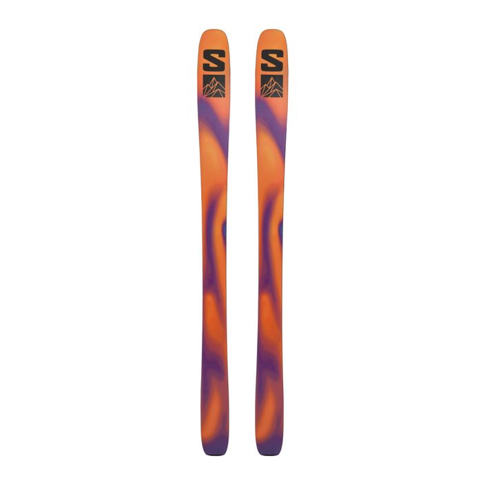 Salomon QST 98 + Skins reef waters/flame orange/royal purple downhill sílécek 2