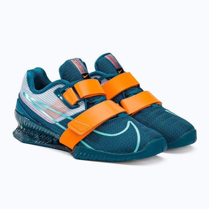 Nike Romaleos 4 kék/narancs súlyemelő cipő 4