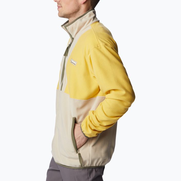 Columbia Back Bowl férfi fleece pulóver sárga és bézs 1890764743 4