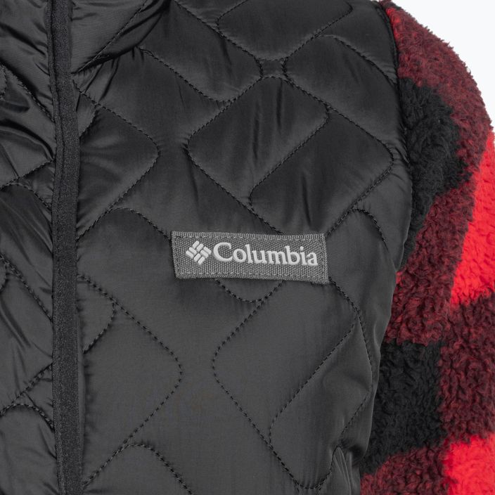 Női Columbia Sweet View Fleece kapucnis trekking pulóver fekete/piros liliomos mintás nyomtatással 9