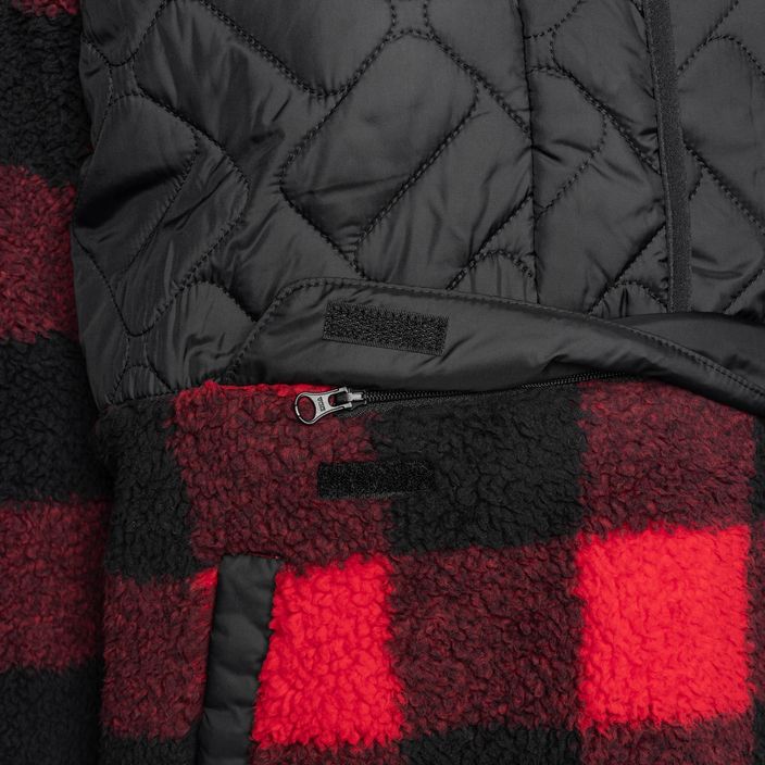 Női Columbia Sweet View Fleece kapucnis trekking pulóver fekete/piros liliomos mintás nyomtatással 10