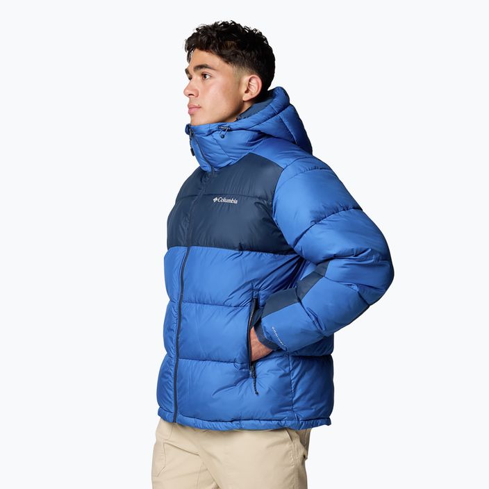 Férfi Columbia Pike Lake II Hooded mountain blue/ collegiate navy pehelypaplan kabát 4