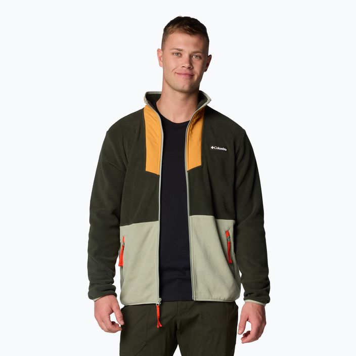 Columbia férfi Sequoia Grove FZ Fleece greenscape / sunstone / safari / spicy pull melegítőfelső 4