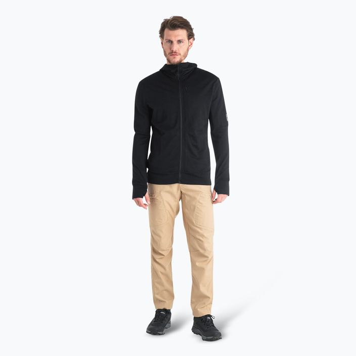 Férfi Icebreaker Merino 260 Quantum IV Zip kapucnis pulóver fekete 2