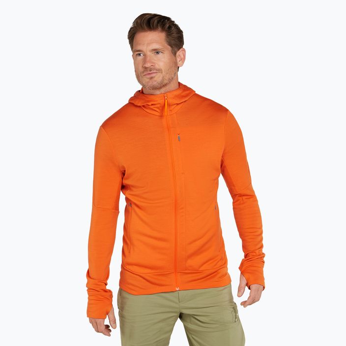 Férfi Icebreaker Merino 260 Quantum IV Zip Hoodie kék színű