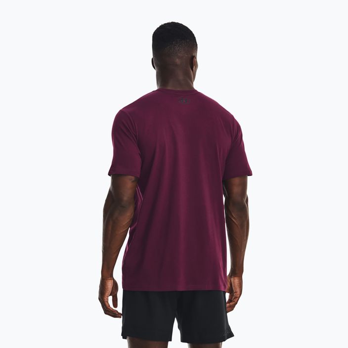 Férfi Under Armour Sportstyle bal mellkas póló lila kő/fekete 3