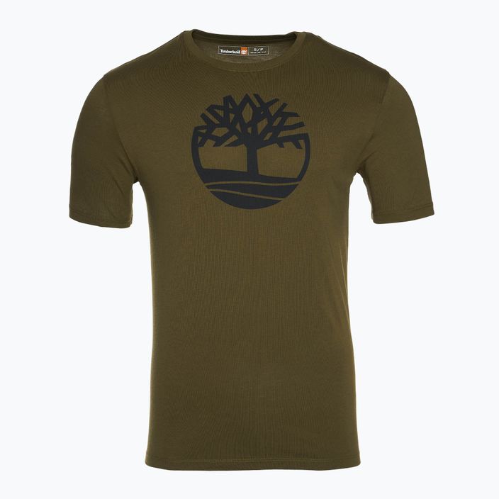 Férfi Timberland Tree Logo sötét olajzöld póló