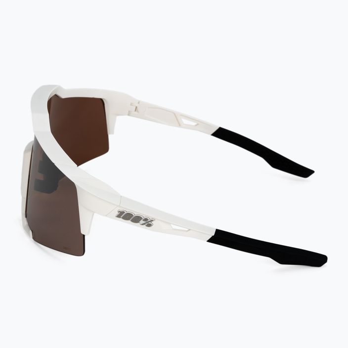 100% Speedcraft matt fehér / hipersárga ezüst tükör kerékpáros szemüveg 60007-00006 5