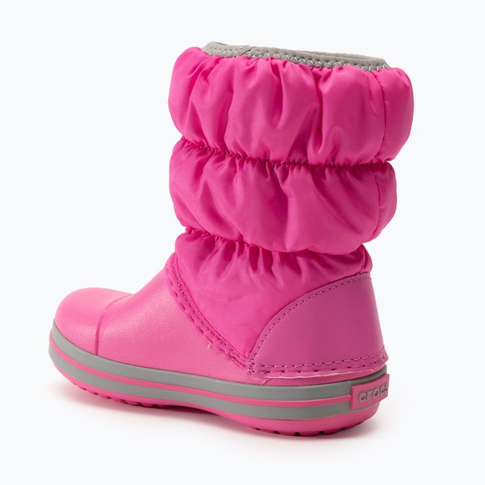 Crocs Winter Puff Kids electric pink/light grey gyerek hótaposó 3