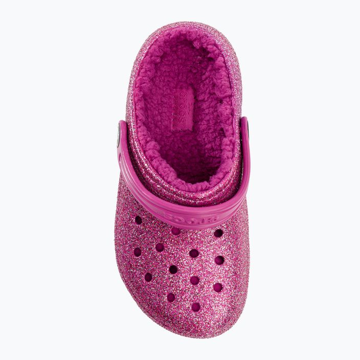 Crocs Classic Lined Glitter Clog fukszia fun/multi gyermek flip-flopok 7