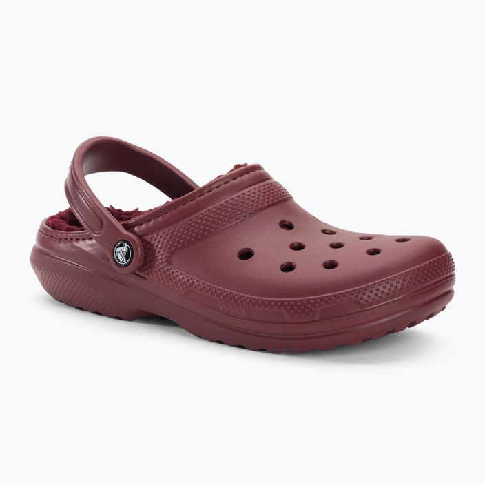 Crocs Classic bélelt Clog flip-flop bordeaux-i színű flip-flopok 2