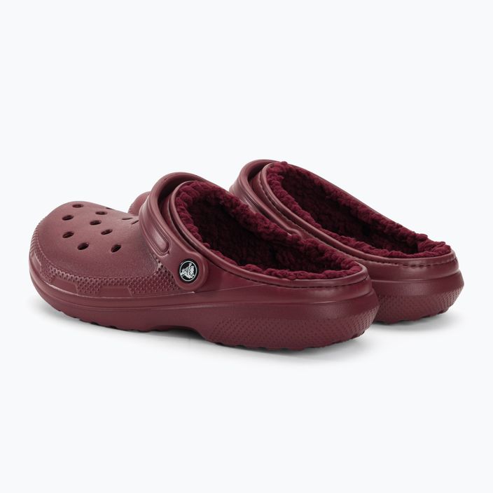 Crocs Classic bélelt Clog flip-flop bordeaux-i színű flip-flopok 4