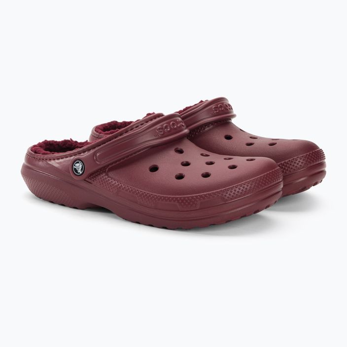 Crocs Classic bélelt Clog flip-flop bordeaux-i színű flip-flopok 5