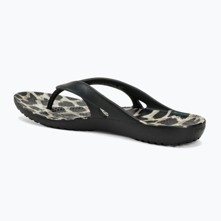 Női Crocs Kadee II Graphic fekete/multi állatos flip flopok 3