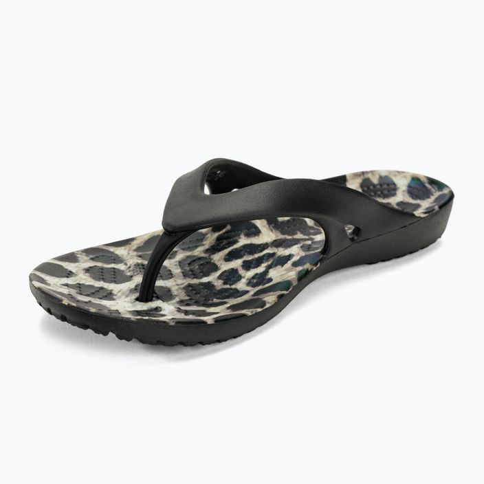 Női Crocs Kadee II Graphic fekete/multi állatos flip flopok 7