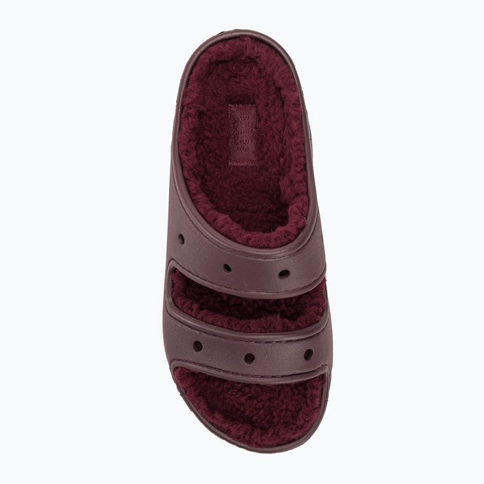 Papucs Crocs Classic Cozzzy dark cherry 5