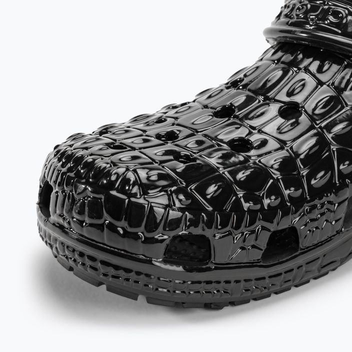 Papucs Crocs Classic Metallic Crocskin black 8