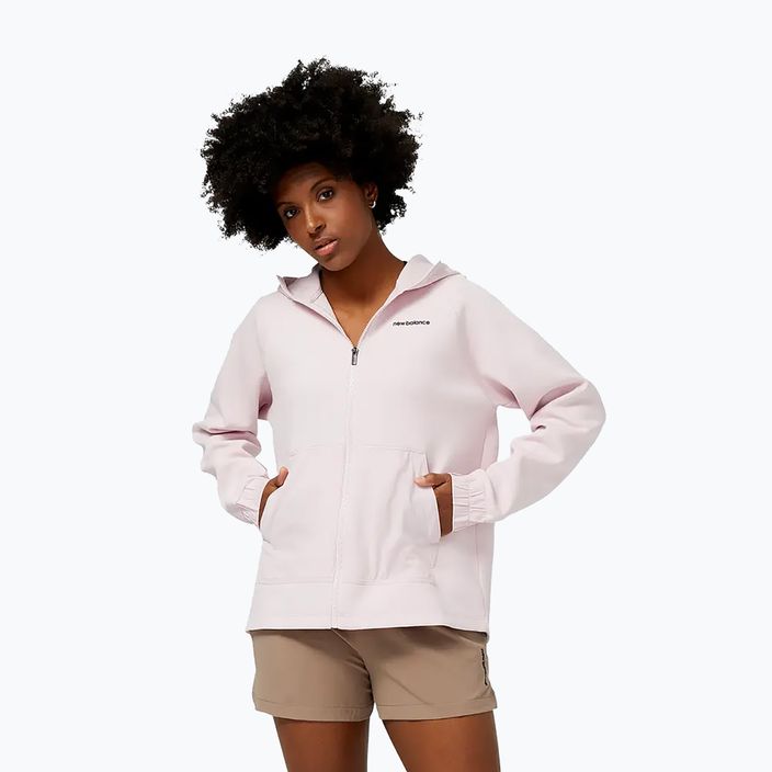 Női edződzseki New Balance Achiever Tech Fleece rózsaszín WJ31101SOI