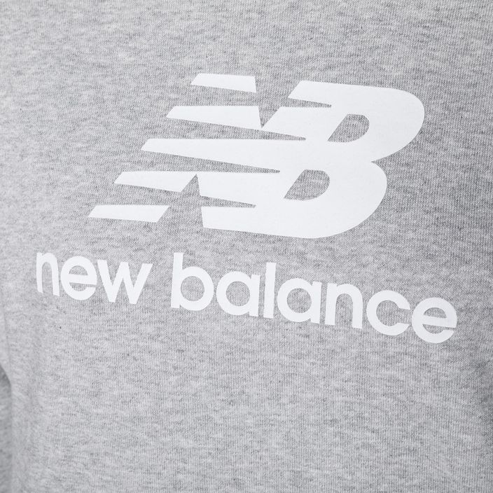 Női tréning pulóver New Balance Essentials Stacked Logo French Terry kapucnis pulóver szürke NBWT31533 7