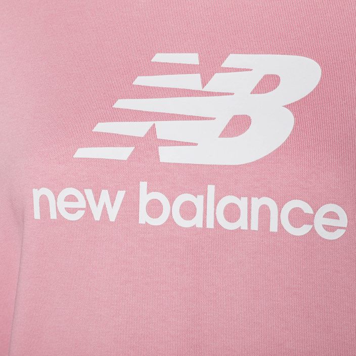 Női tréning pulóver New Balance Essentials Stacked Logo French Terry kapucnis pulóver rózsaszín WT31533HAO 7