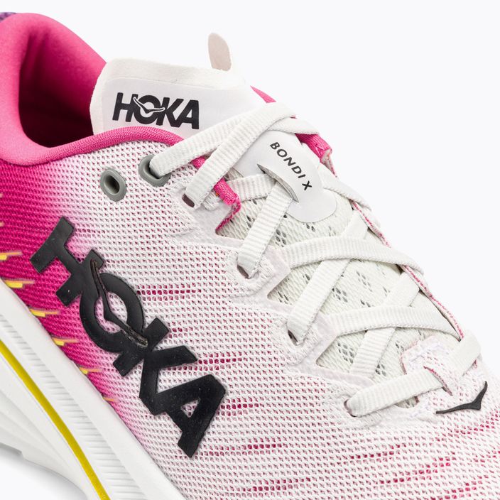 Női futócipő HOKA Bondi X blanc de blanc/rózsaszín yarrow 8