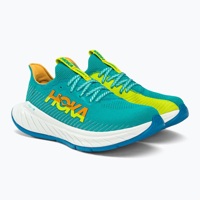 Női futócipő HOKA Carbon X 3 kék-sárga 1123193-CEPR 5