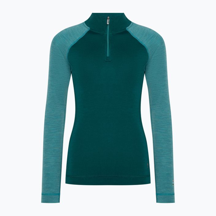 Női thermo hosszú ujjú Smartwool Classic Thermal Merino Baselayer 1/4 Zip Boxed emerald 3