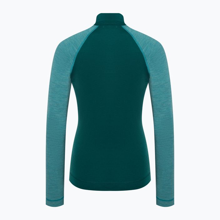 Női thermo hosszú ujjú Smartwool Classic Thermal Merino Baselayer 1/4 Zip Boxed emerald 4