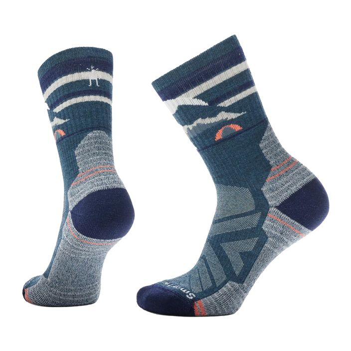 Női Smartwool Hike Light Cushion New Pattern Crew trekking zokni twilight blue női túrazokni 2