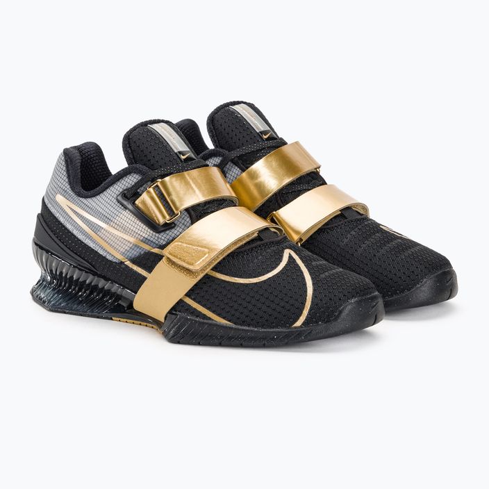 Nike Romaleos 4 fekete/metál arany fehér súlyemelő cipő 4