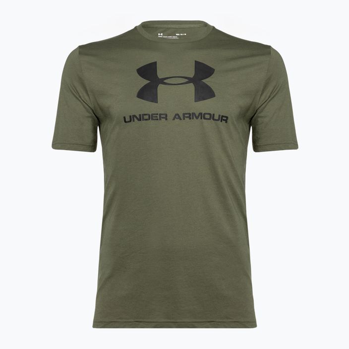 Férfi Under Armour Sportstyle Logo póló marine zöld/ fekete színben 4