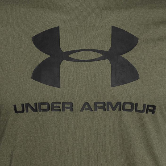 Férfi Under Armour Sportstyle Logo póló marine zöld/ fekete színben 6