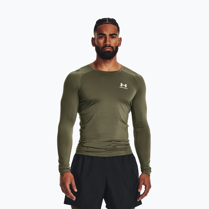 Under Armour férfi hosszú ujjú edző Ua HG Armour Comp LS marine zöld/fehér színű edzőruha