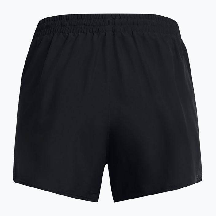 Under Armour Fly By 3" női futónadrág fekete/fekete/fényvisszaverő 2