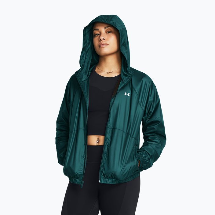 Női Under Armour Sport Windbreaker hydro teal/fehér kabát