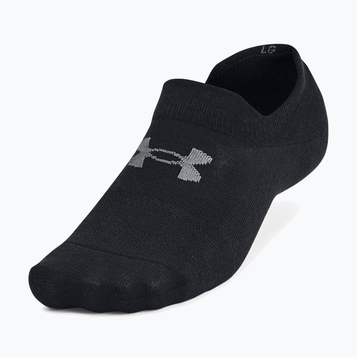 edzőzokni  Under Armour Essential Ultra Low Tab 3P black/black/castlerock 2