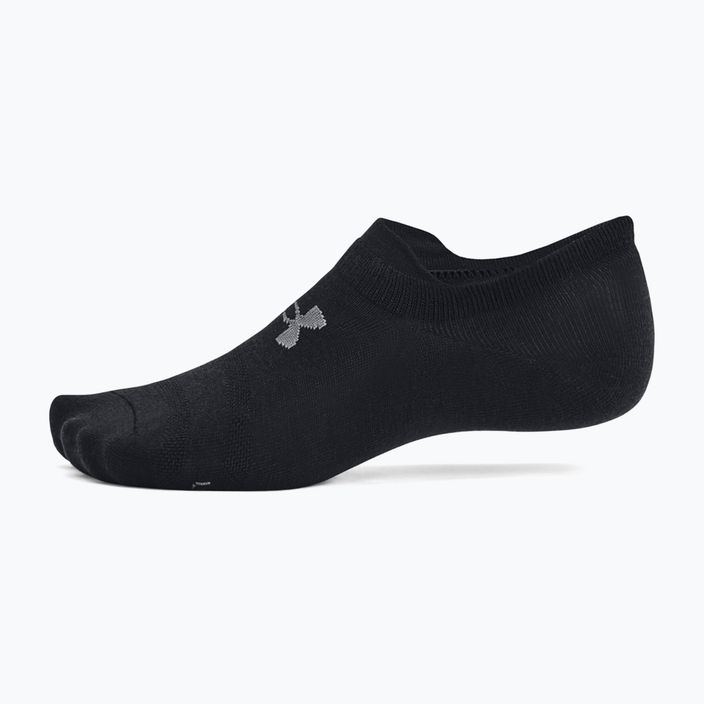 edzőzokni  Under Armour Essential Ultra Low Tab 3P black/black/castlerock 4