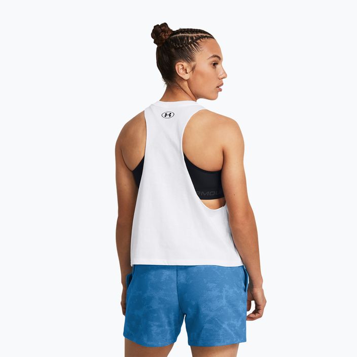 Női edző tank topUnder Armour Project Rock Underground white/black/phoenix 2