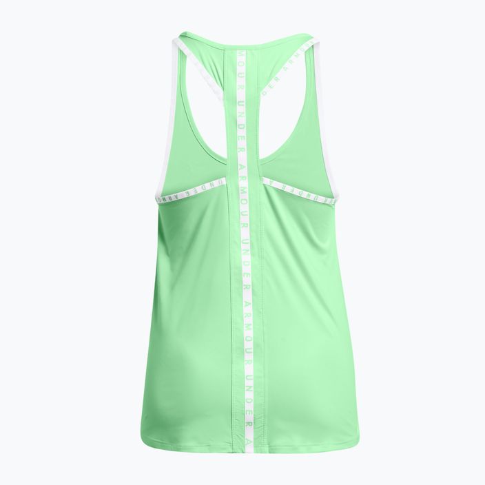 Női edző tank topUnder Armour Knockout Tank matrix green/white 5