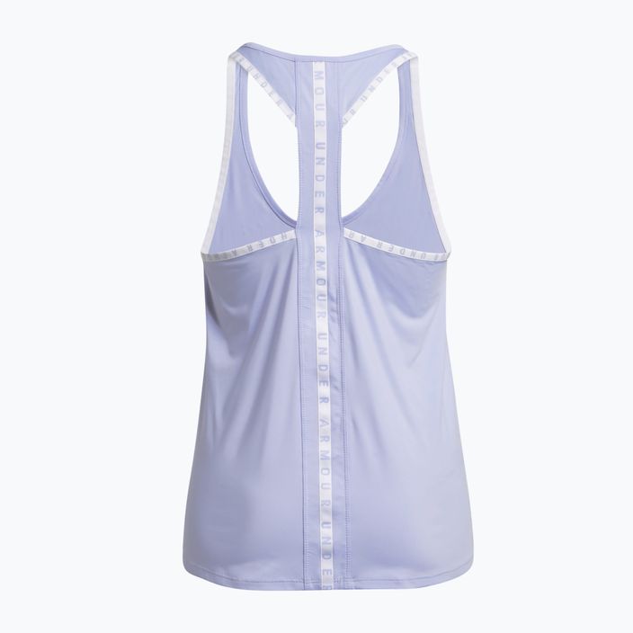 Női edző tank topUnder Armour Knockout Tank celeste/white 5