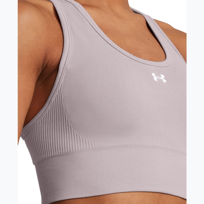 Under Armour Vanish Seamless Mid Márkás tetra szürke/fehér edzőmelltartó 3